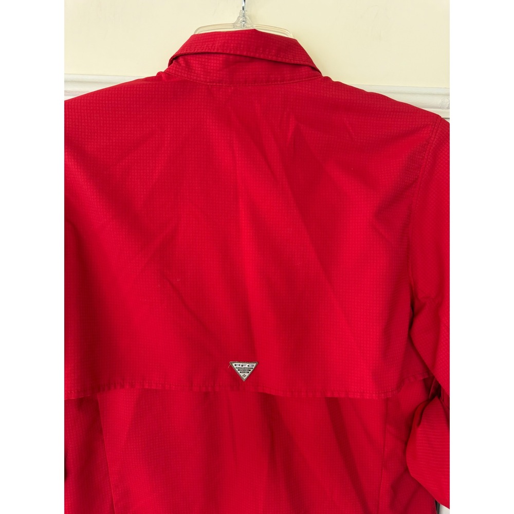 Columbia Sportswear PFG women's small red Tamiami II long-sleeve fishing shirt - Picture 8 of 10